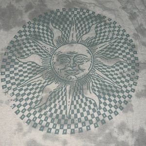 Mad Engine Brown Tie-Dye Sun Print T-Shirt Adult Size Medium